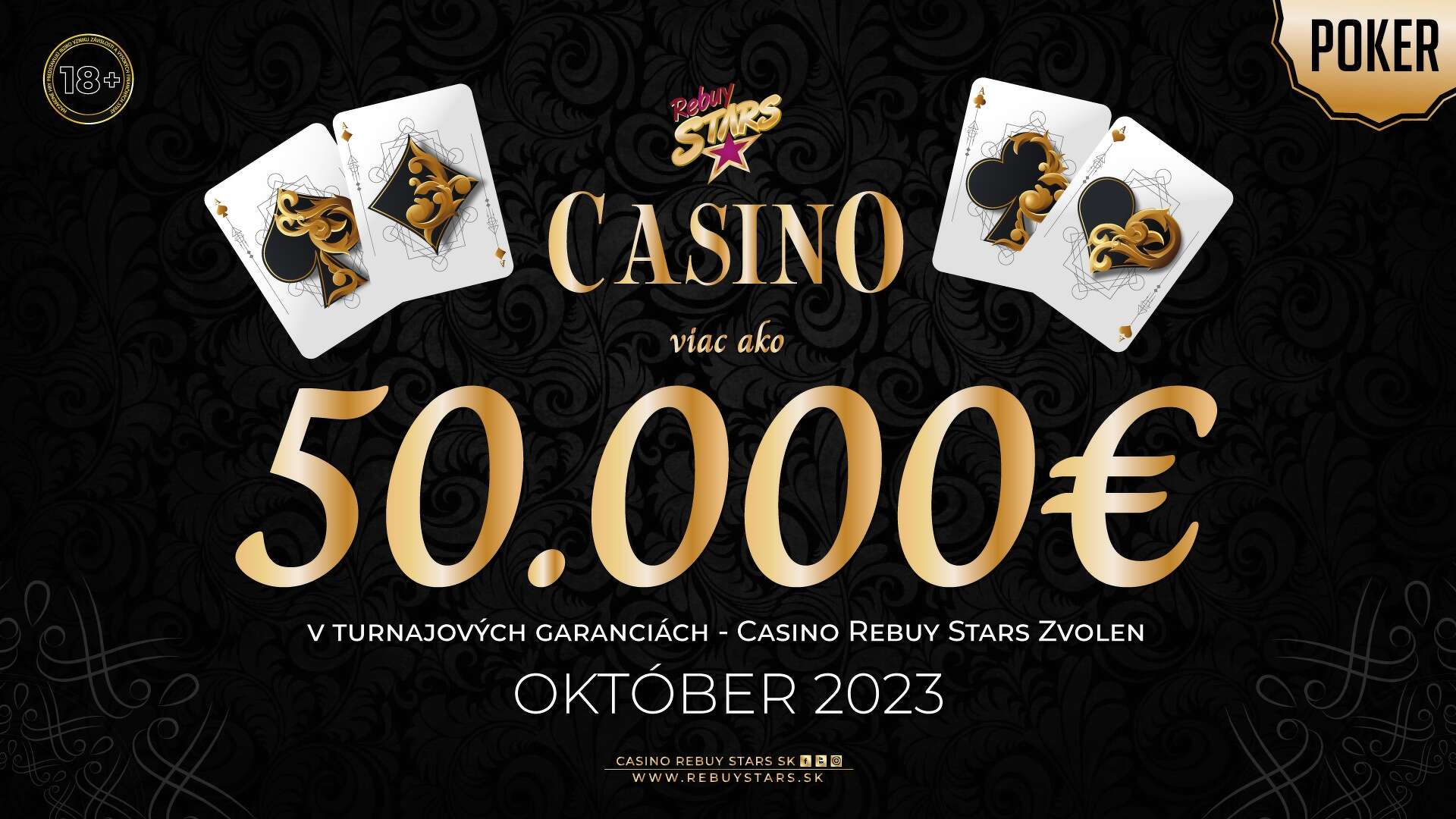 Mehr als 50.000 € an Turniergarantien und die Fortführung der ZPL. Das verspricht das Rebuy Stars Casino in Zvolen im Oktober
