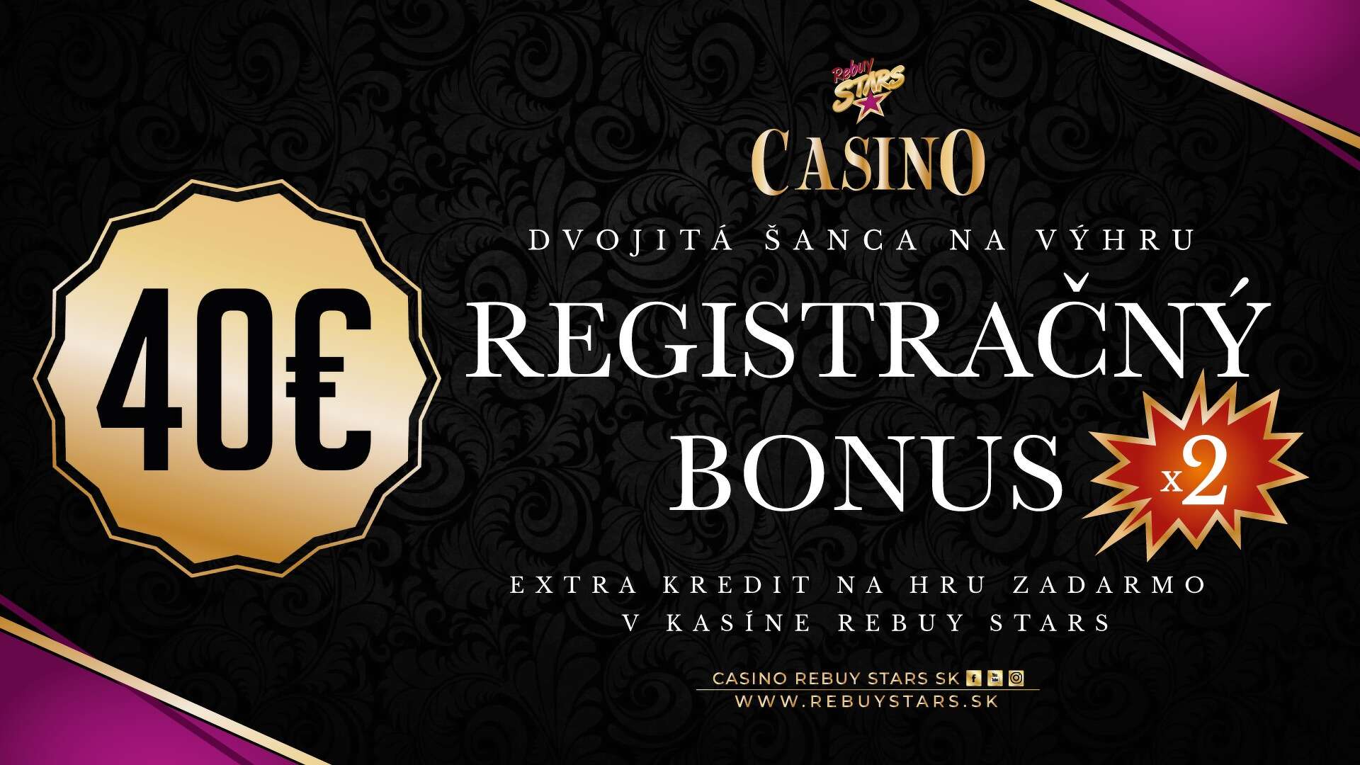 Registrierungsbonus x2 – CASINO ZVOLEN und KOŠICE